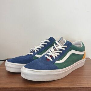 Vans Men's Sneakers in Blue, Green, and Yellow